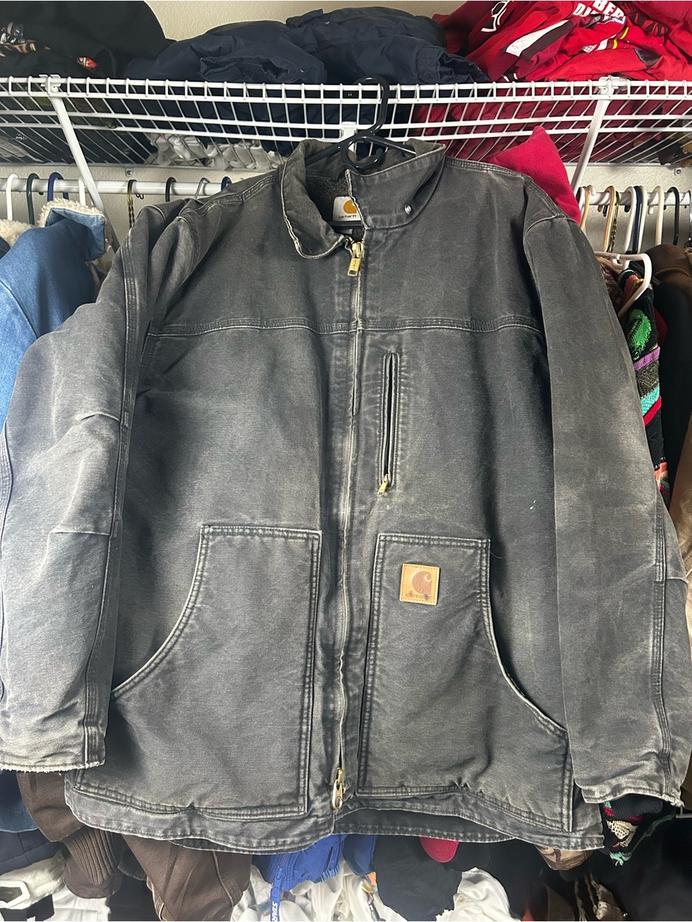 Carhartt Black Washed Canvas Performance Jacket